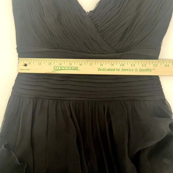 Tadashi Shoji Collection Silk Cocktail Party Dress Size 10 Pleated Chiffon - Picture 13 of 16